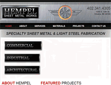 Tablet Screenshot of hempelsheetmetal.com